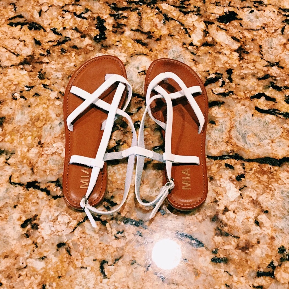 MIA white sandals